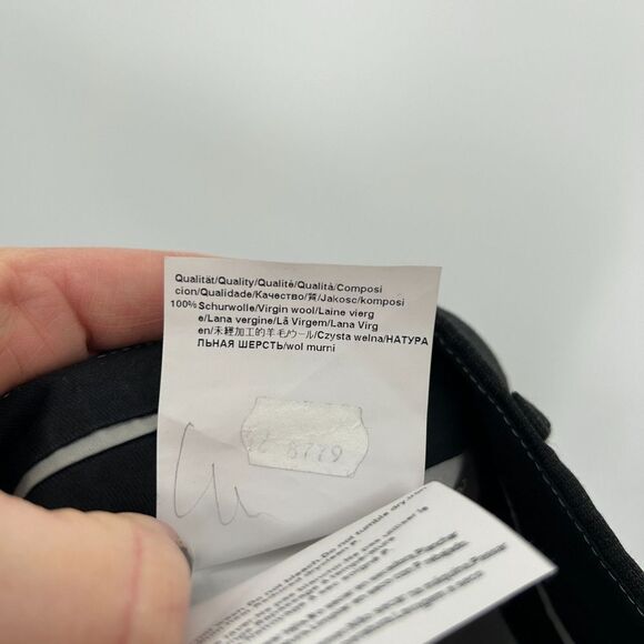 HUGO BOSS Men's 100% Wool Charcoal Gray Straight Leg Trouser Dress Pants Size 36 - Picture 7 of 8